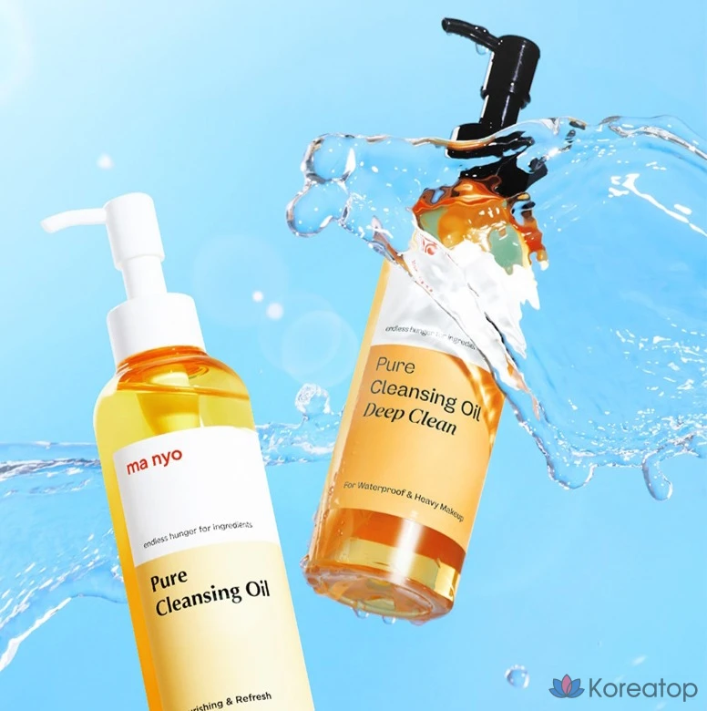 Набор для ухода Manyo Pure Cleansing Oil 200ml + Refill 200ml + Capsule 2ml x 3p Set, 3 шт., фото 5