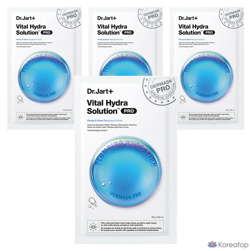 Тканевая маска для лица Dr. Jart+ Dermask Vital Hydra Solution Pro, 26 г, 4 шт.