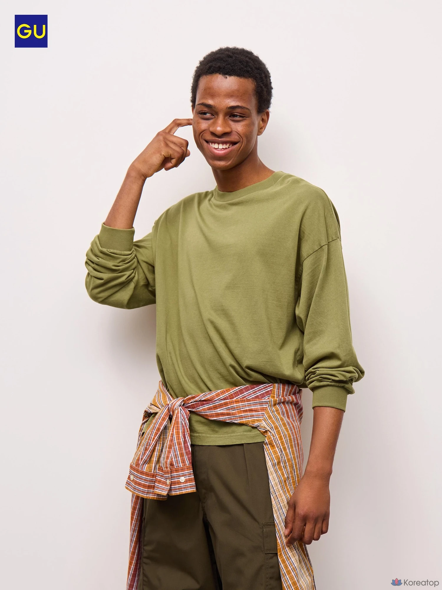 Футболка Uniqlo Washed Cotton Boxy T-Shirt Long Sleeve