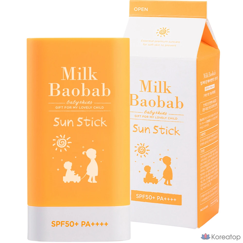 Солнцезащитный стик Milk Baobab для детей и младенцев SPF50+ PA++++, 18 г, 1 шт.