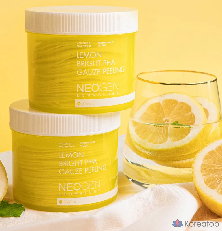 Отшелушивающие подушечки Neogen Lemon Bright Paha Gauze, 190 мл, 30 листов, 1 шт.
