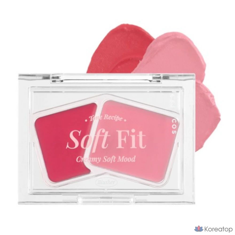 Кремовые румяна Forencos Soft Fitting Cream Blusher, 3 г, 1 шт., упаковка из 2 штук, персиковый оттенок.