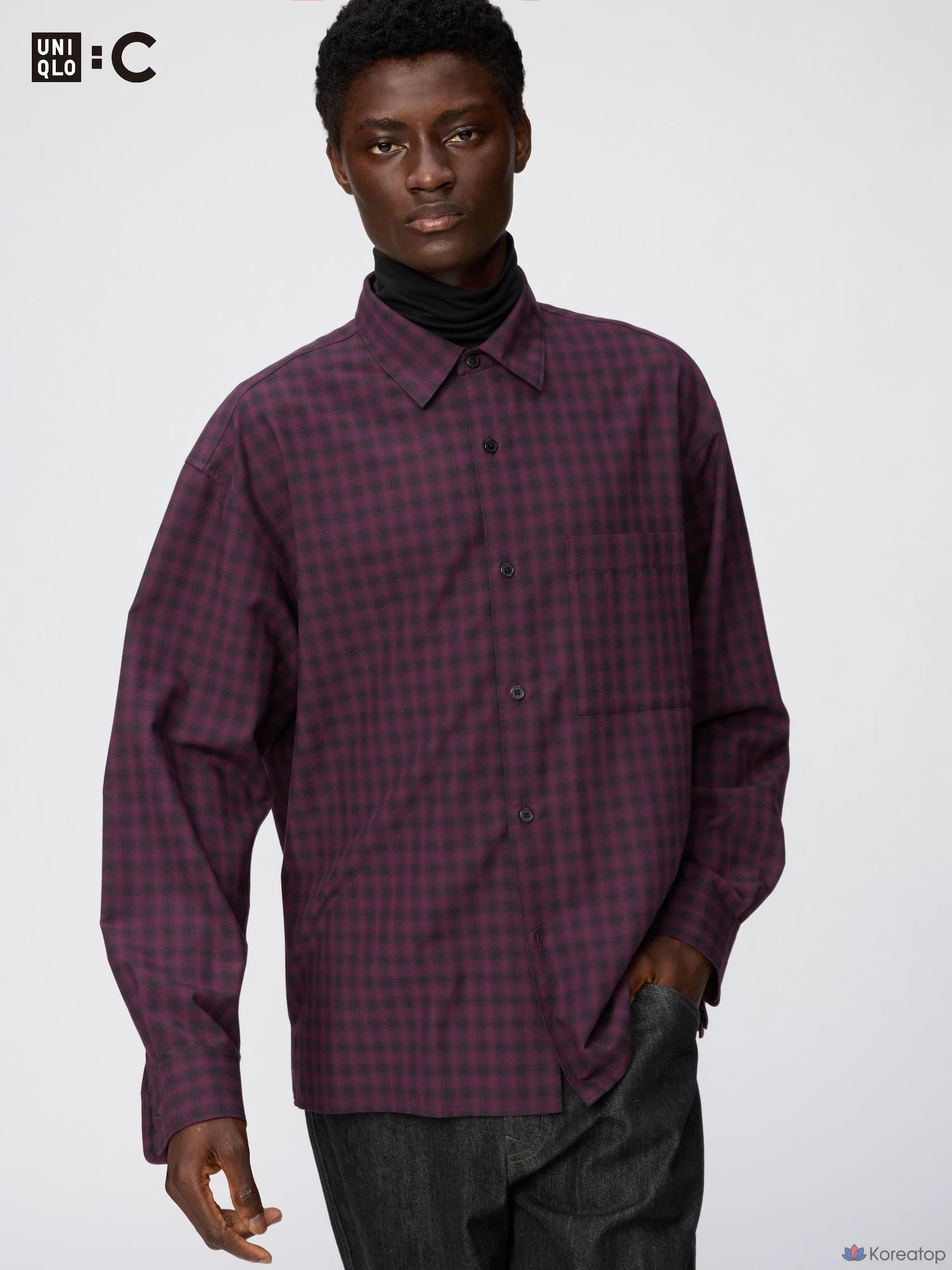 Рубашка Uniqlo Easy Care Soft Shirt, в клетку