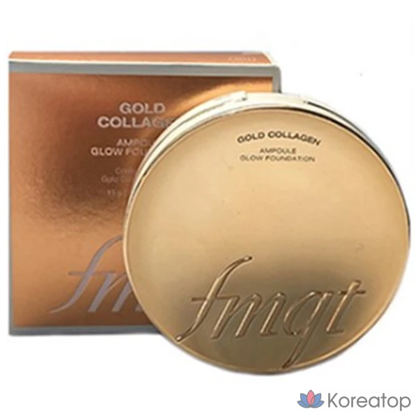 Сменный блок тонального крема The Face Shop FMGT Gold Collagen Ampoule Glow Foundation (15 г) (SPF50+ PA+++), № 203, 1 шт.