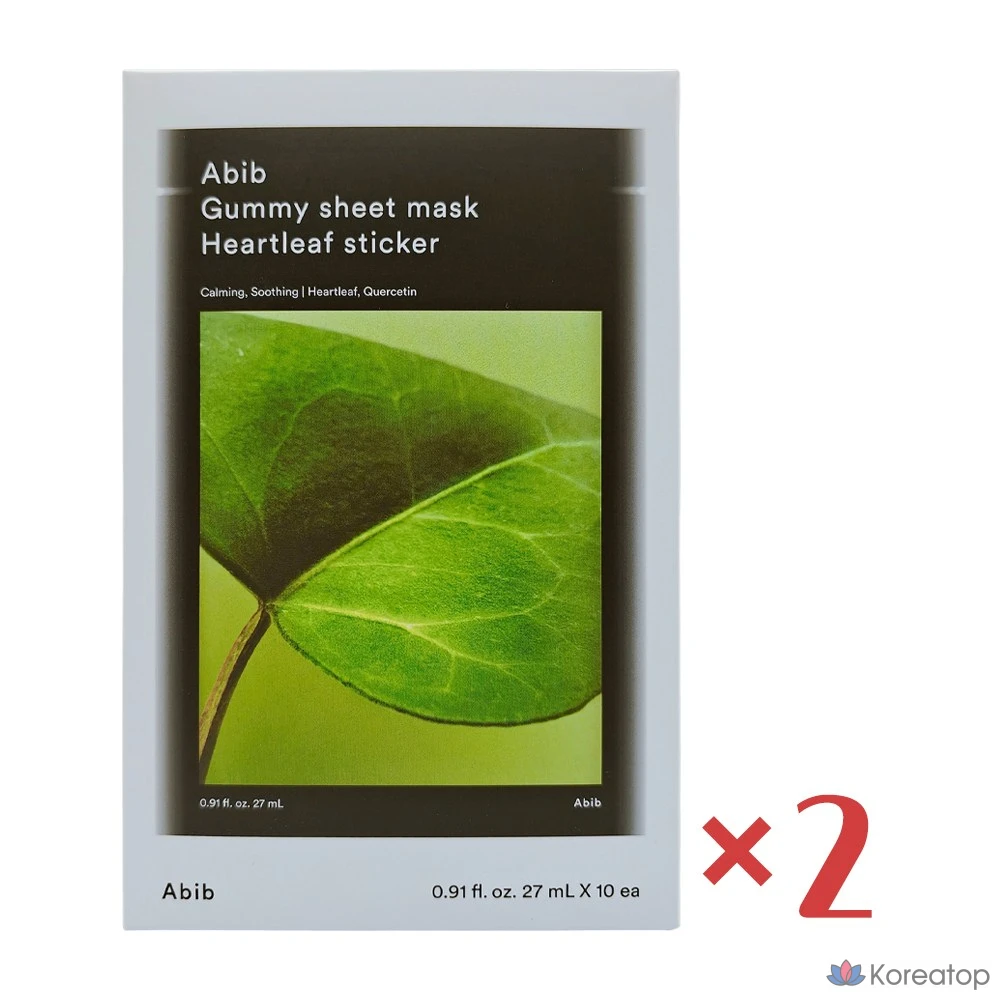 Тканевая маска для лица Abib Gumdrop Sheet Mask Heartleaf Sticker, 27 мл, 20 шт.