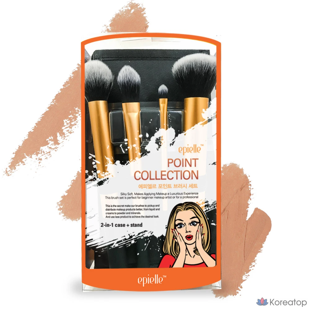 Набор из 4 кистей для макияжа Epielle Point, разные цвета, 1 шт., фото 4