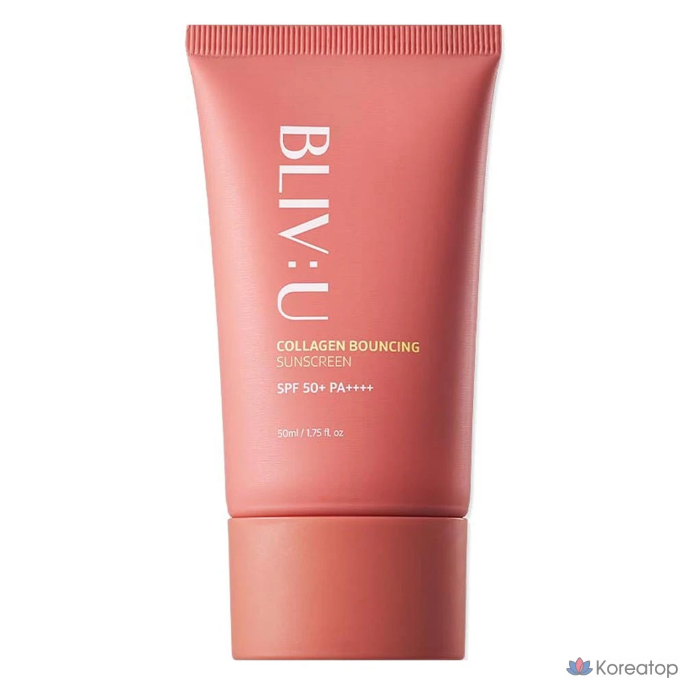 Солнцезащитный крем BLIV:U Collagen Bouncing Sunscreen SPF 50+ PA++++, 50 мл, 1 шт.