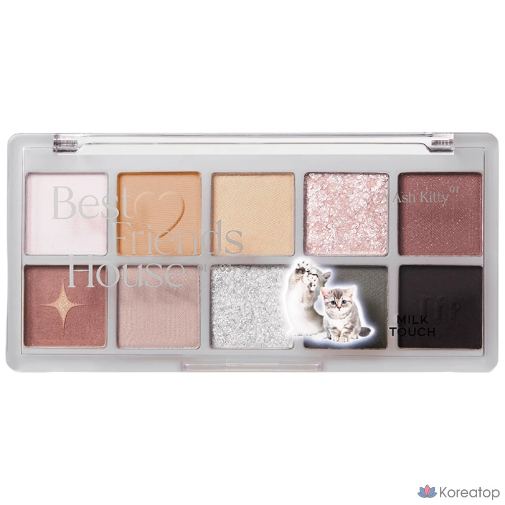 Палетка теней Milk Touch Be My Best Friends House Palette, 1 шт., № 1 Ash Kitty