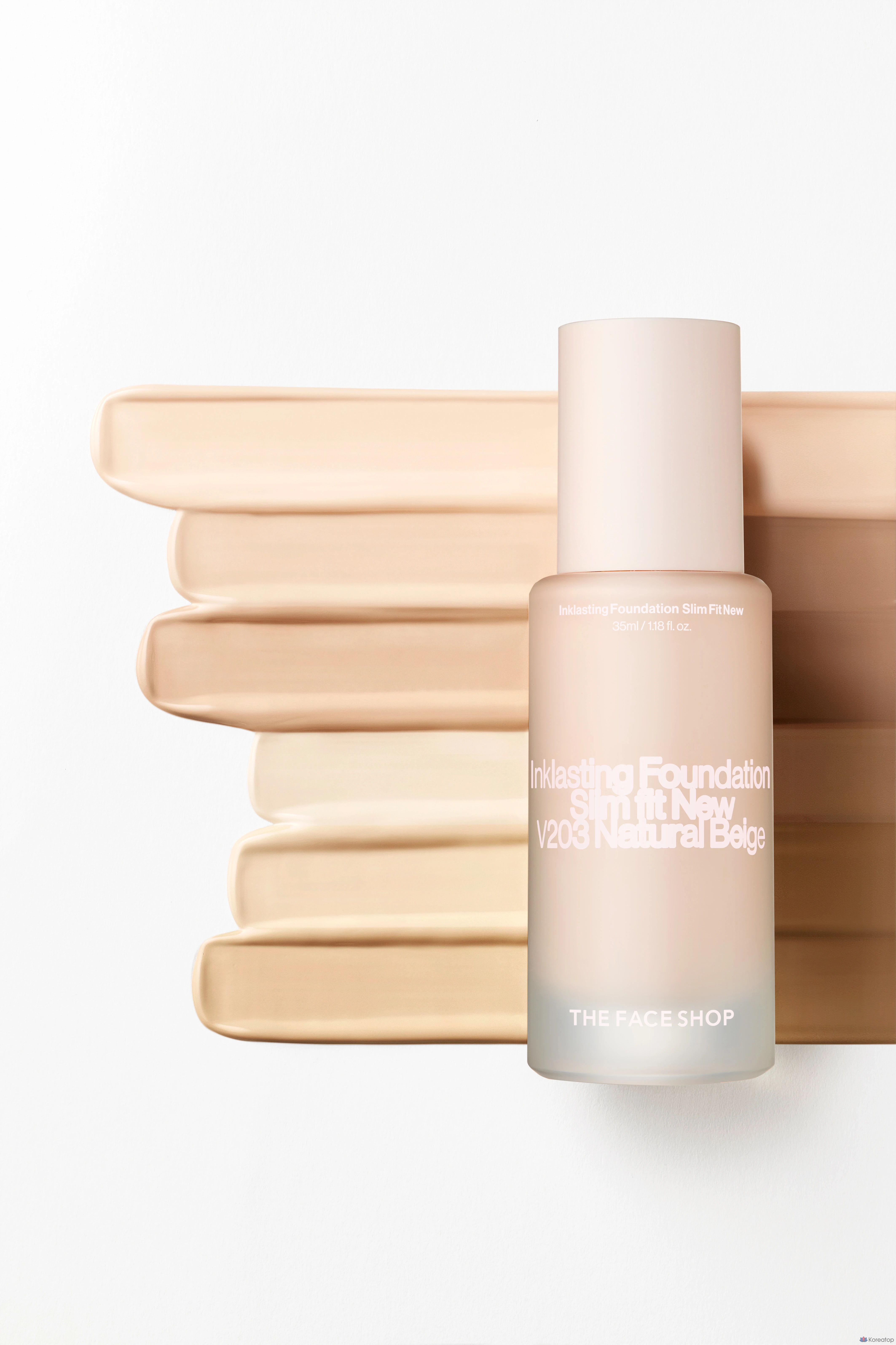 Тональный крем The Face Shop Ink Lasting Foundation Slim Fit New, 35 мл, V203, 1 шт., фото 4