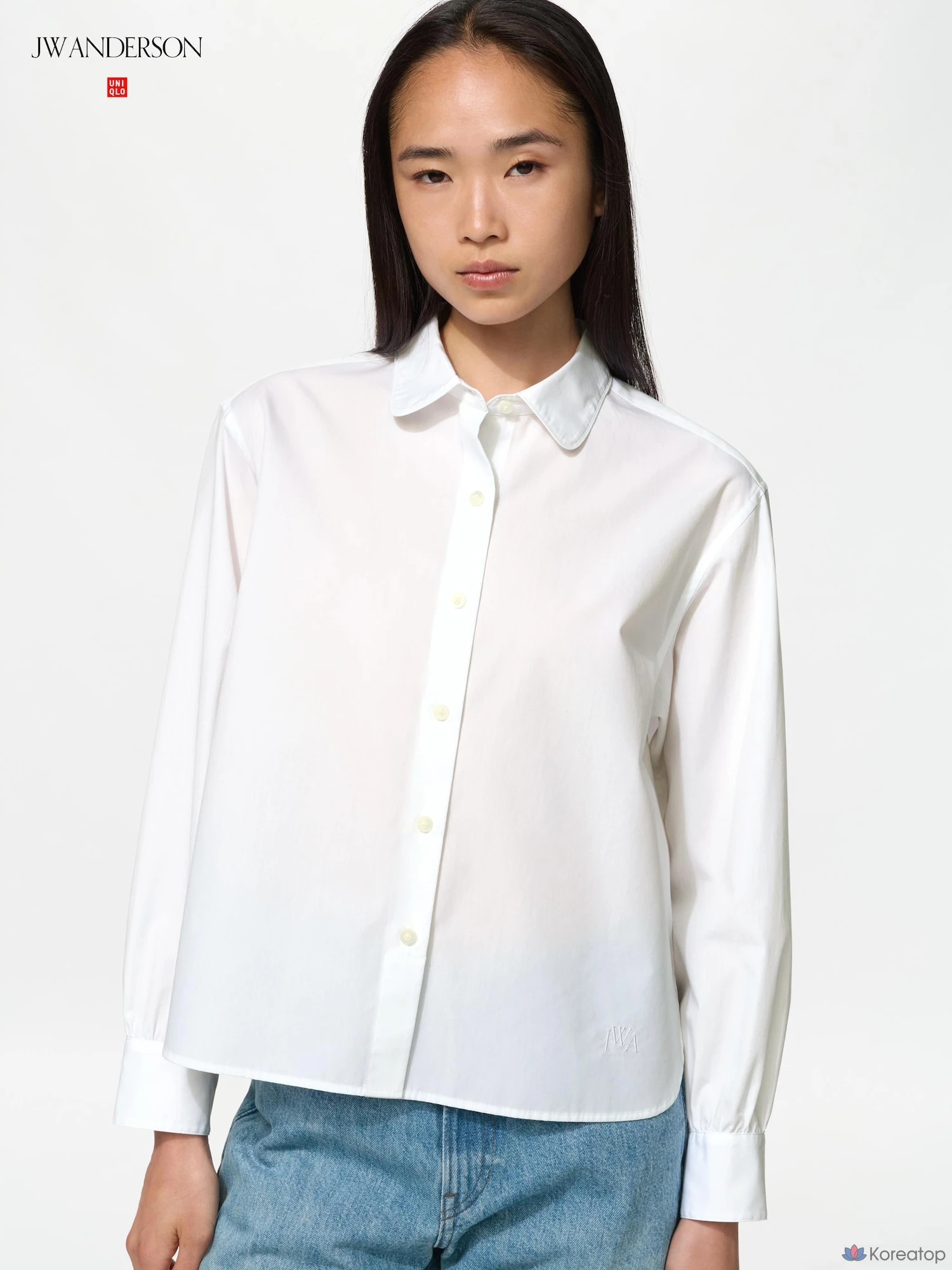 Рубашка Uniqlo Cotton Volume Sleeve Shirt