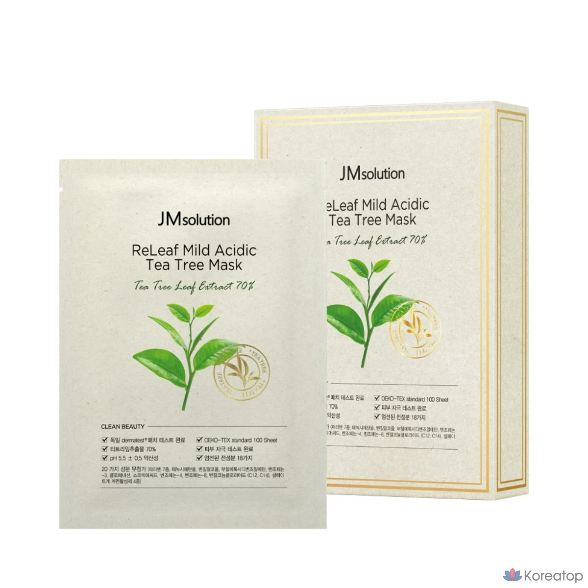 JM Solution Relief Набор мягких кислых масок с маслом чайного дерева, 10 листов, 10 штук, 8 штук