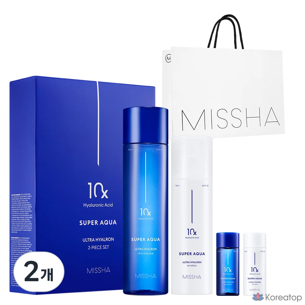 Missha Super Aqua Ultra Hyalon, 2 предмета, 2 комплекта.