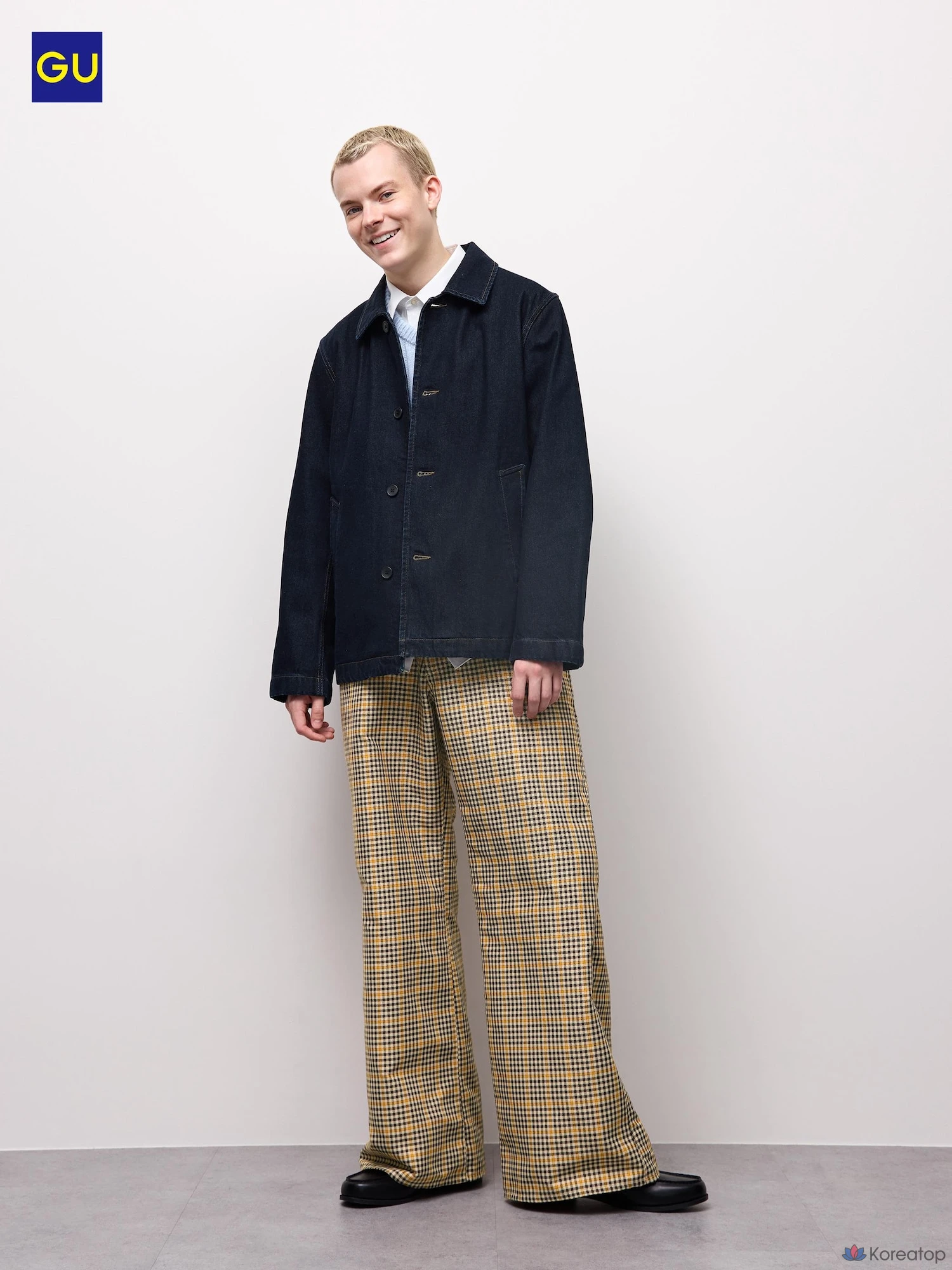 Брюки Uniqlo Check Wide Flare Pants