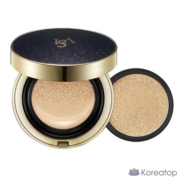 Тональный крем Isa Knox Age Focus Phytopro-Retinol Extreme Cover Cushion (основной продукт + набор сменных блоков) 15 г, № 21, светло-бежевый, 1 шт.