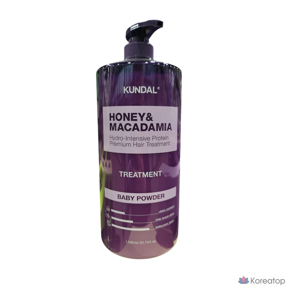 Детская присыпка Kundal с ароматом меда и макадамии, 1,53 л, 1 шт.