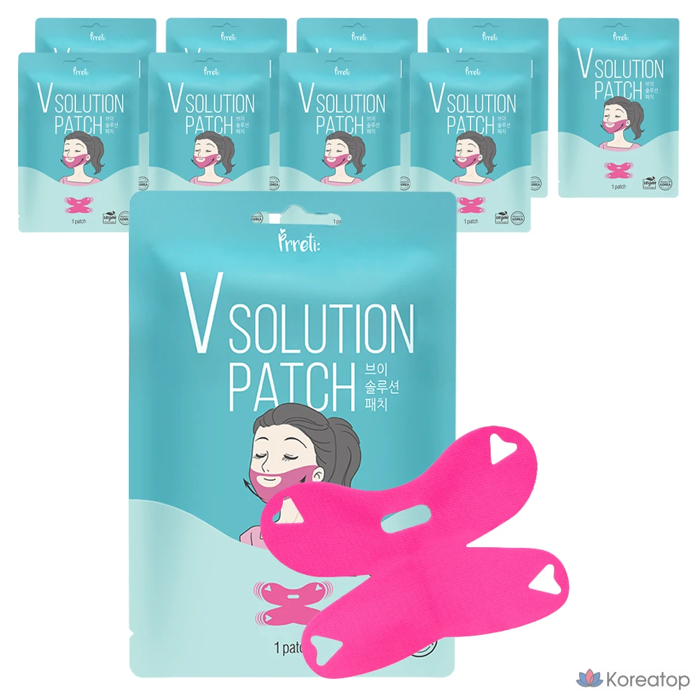 Пластыри Prreti V-Line Solution, 1 упаковка, 10 штук