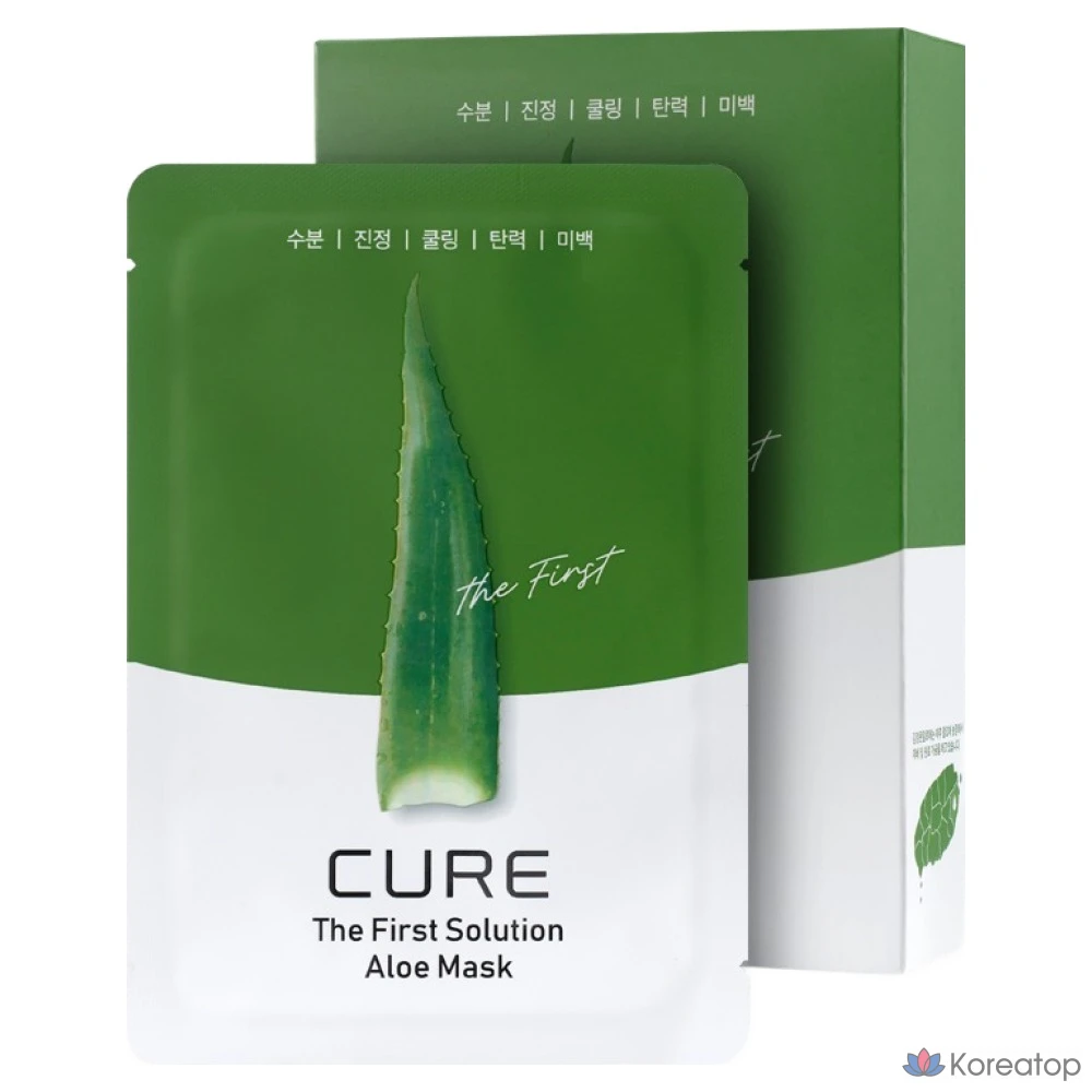 Набор масок для лица KIM JEONG MOON Aloe Cure The First Solution, 10 штук, 1 упаковка.