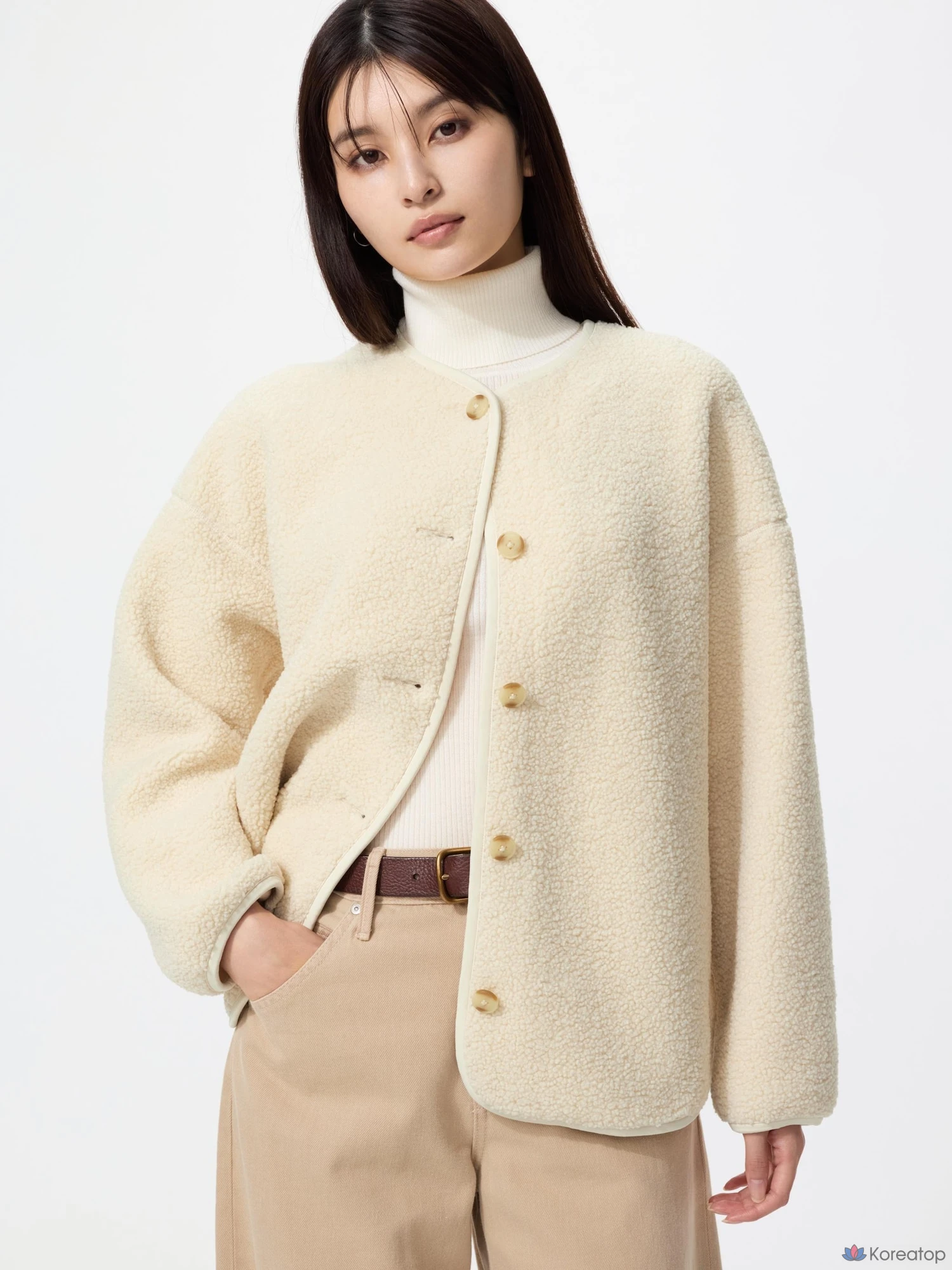 Кардиган Uniqlo Boa Fleece Relaxed Cardigan