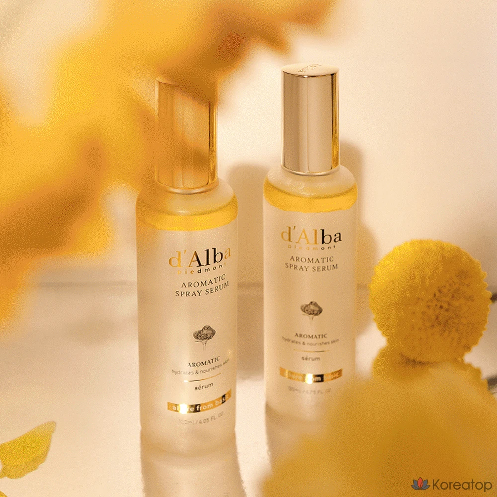 Набор D'alba White Truffle First Aromatic Spray Serum 120 мл x 2 шт. + Mildly Acidic Gel Clean 3 мл x 5 шт., 1 шт.