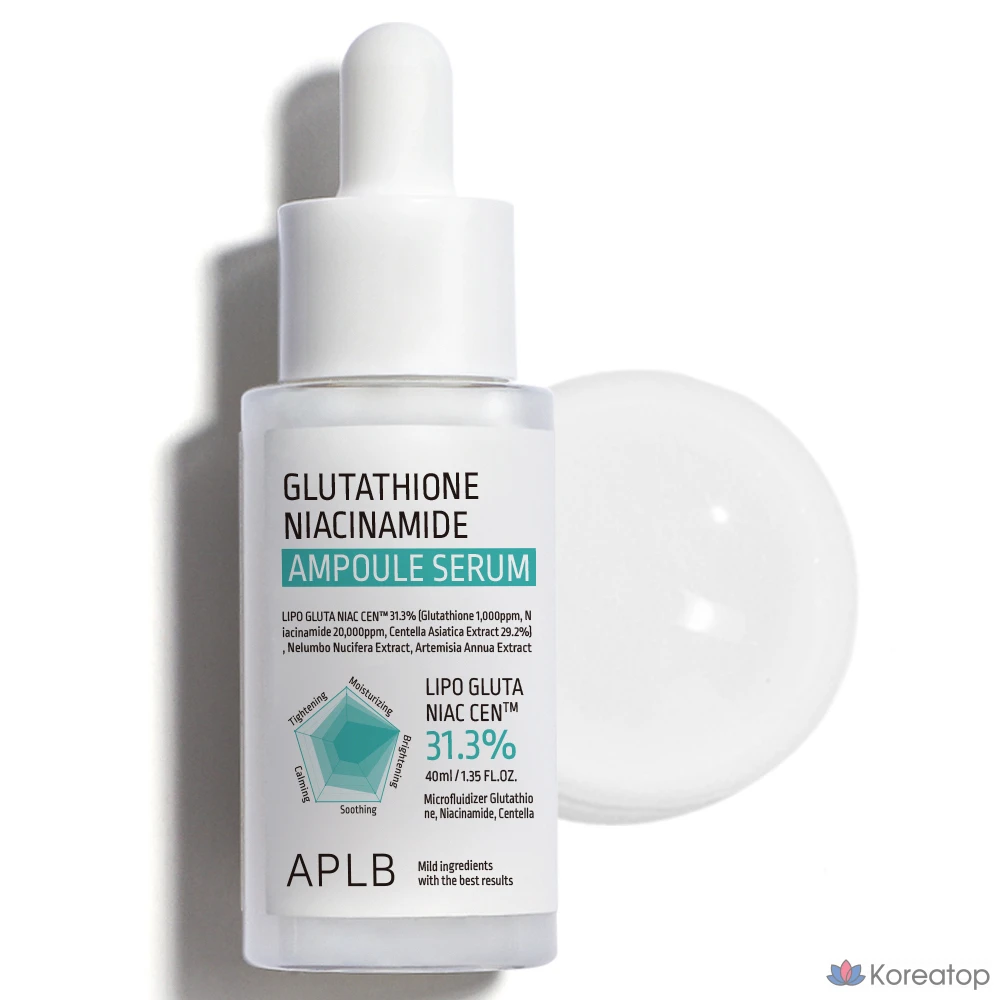 Ампульная сыворотка APLB Glutathione Niacinamide Ampoule Serum, 40 мл, 1 шт.