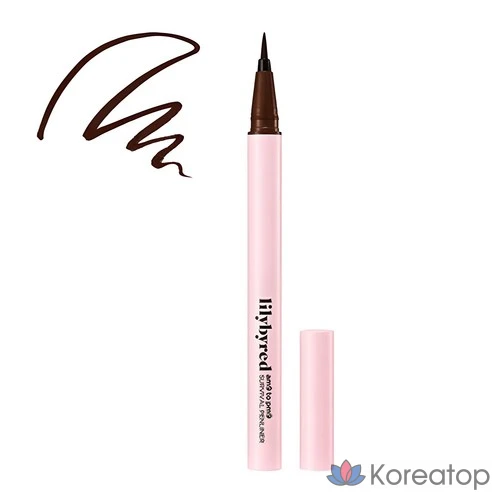 Ручка-лайнер Lilybyred Nine to Nine Survival Pen Liner, 0.6g, матово-коричневая, 1 шт.