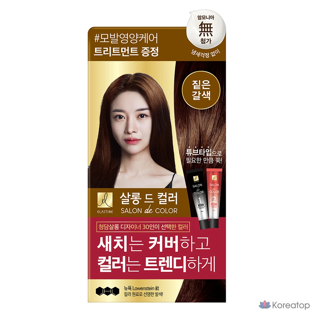 Крем-краска для волос Elastine Salon de Color & Satch Dye Cream, темно-коричневый цвет, 1 шт.