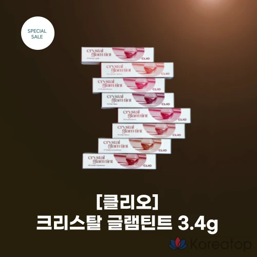 Clio Crystal Glam Tint, 4 оттенка, Сияющий тинт для губ, блестящий цвет, глянцевое ощущение, медовая стойкость, 10 оттенков Baby Berry, 3,4 г, 1 шт.