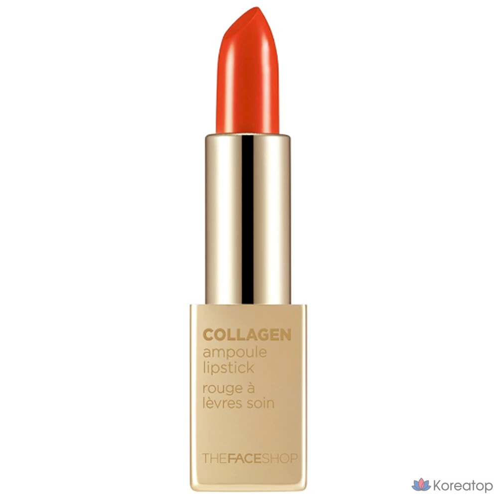 Помада-ампунь с коллагеном от The Face Shop, 3,5 г, оттенок Orange Blast, 1 шт.