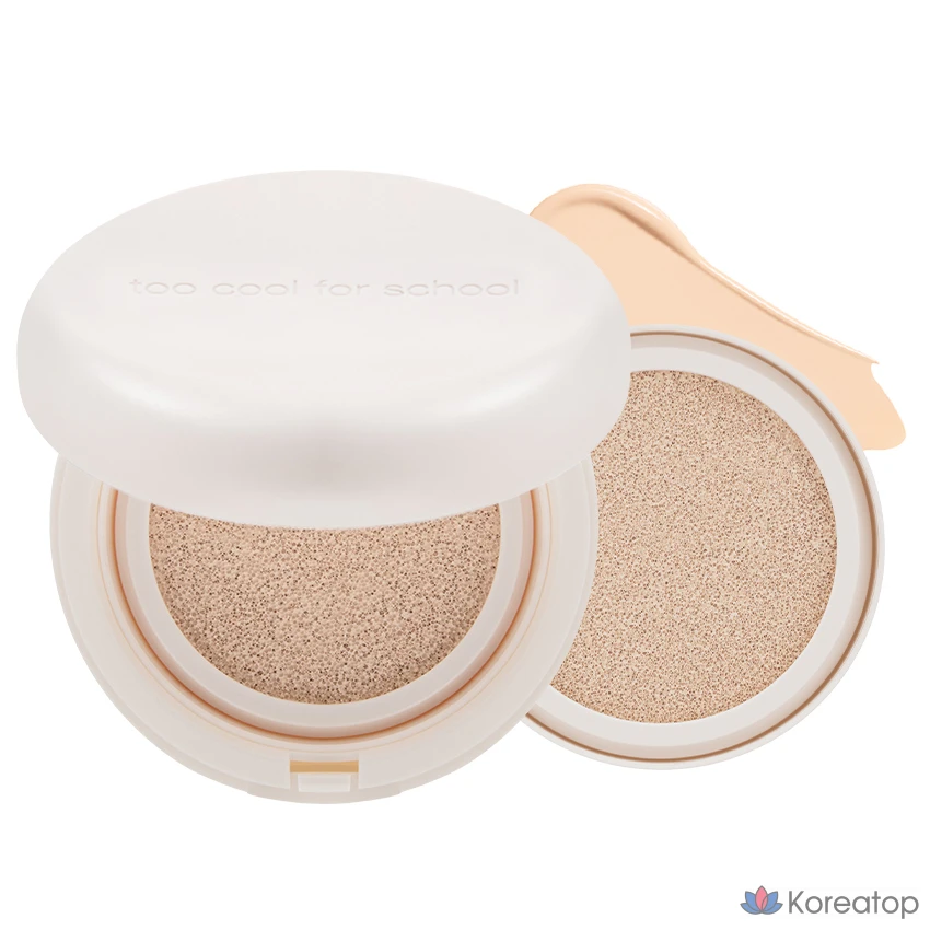 Набор Too cool for school Fixing Nude Fit Cushion, 12 г, сменный блок, 12 г, № 1, фарфор, 1 шт.