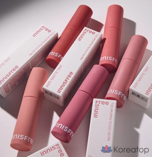 Innisfree New Airy Matte Tint, № 2, оттенок Soft Rose, 1 шт., фото 6