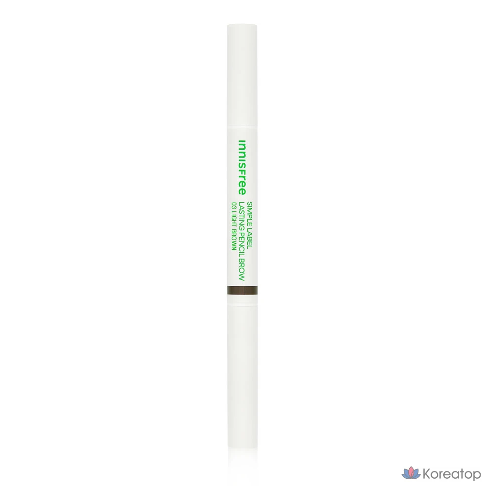 Карандаш для бровей Innisfree Simple Label Lasting Pencil Brow, оттенок 03, светло-коричневый, 1 шт.