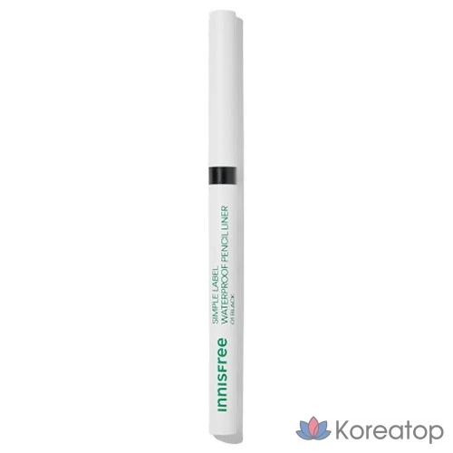 Водостойкий карандаш-лайнер Innisfree Simple Label, 0,1 г, 1 шт., черный.
