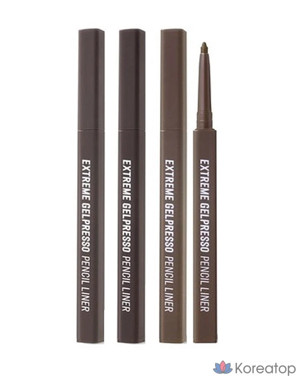 Карандаш для подводки глаз Clio Extreme Gelpresso, 0,35 г, цвет 004, серо-коричневый, 1 шт., фото 2