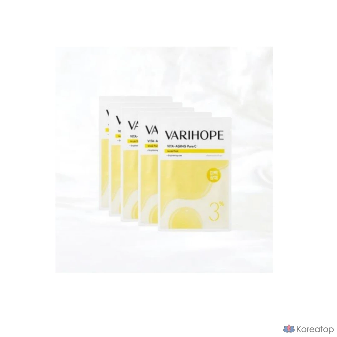 Набор масок для лица VARI:HOPE Vita Aging Pure C, 5 штук, 2 упаковки., фото 2