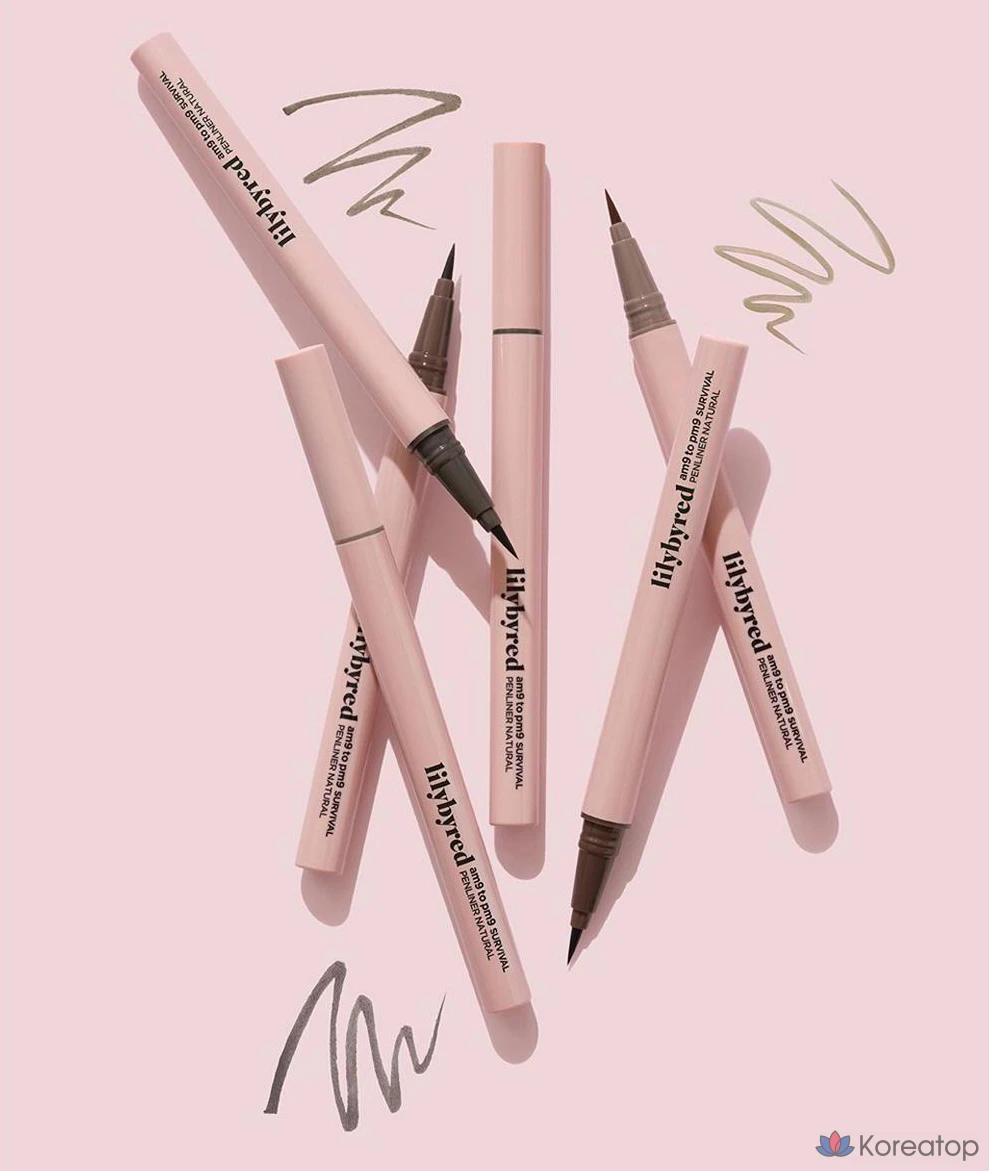 Ручка-лайнер Lilybyred Nine to Nine Survival Natural Pen Liner, 1 г, цвет пепельно-черный, 1 шт., фото 9