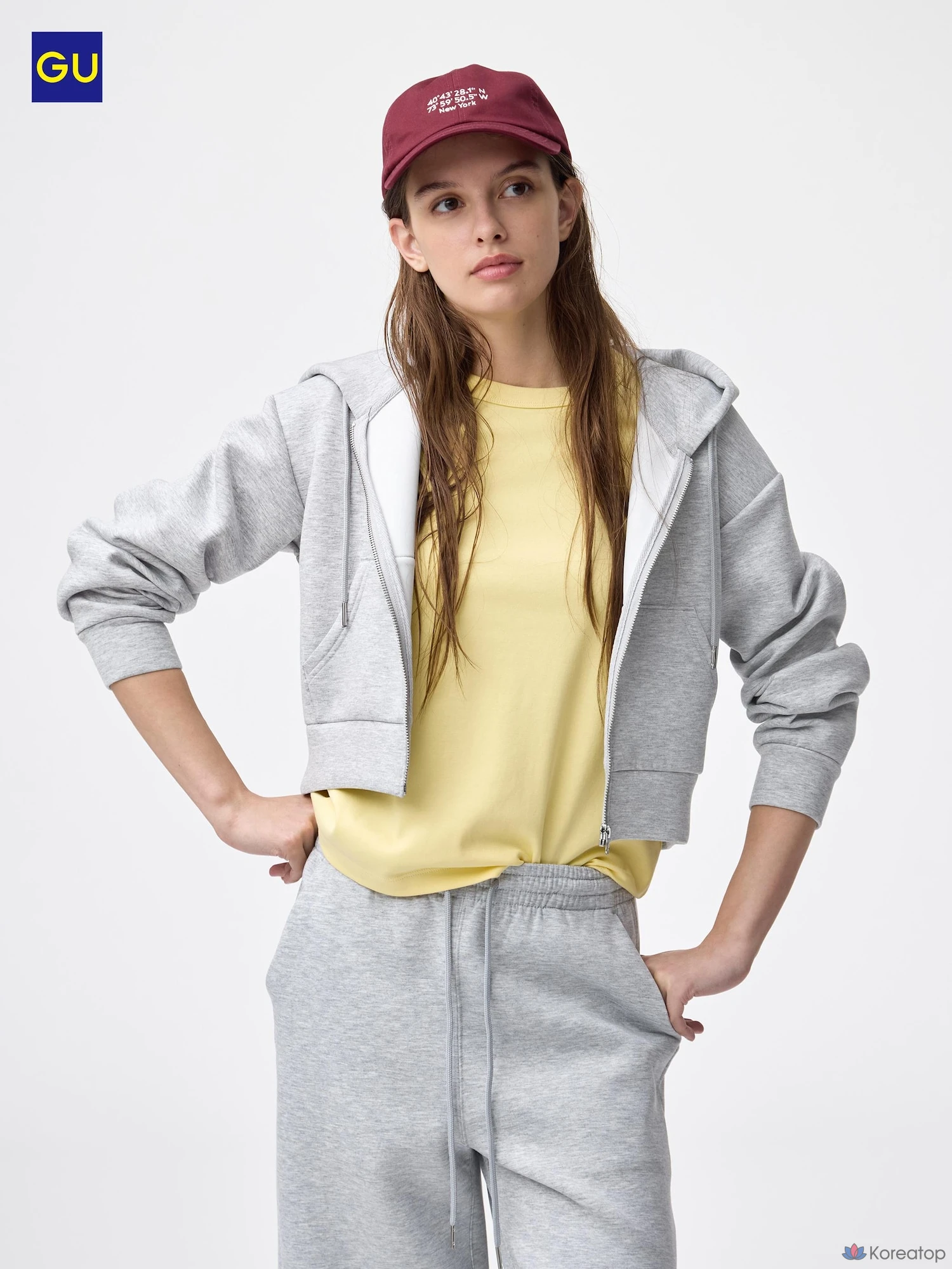 Худи на молнии Uniqlo Puff Sweat Full-Zip Hoodie