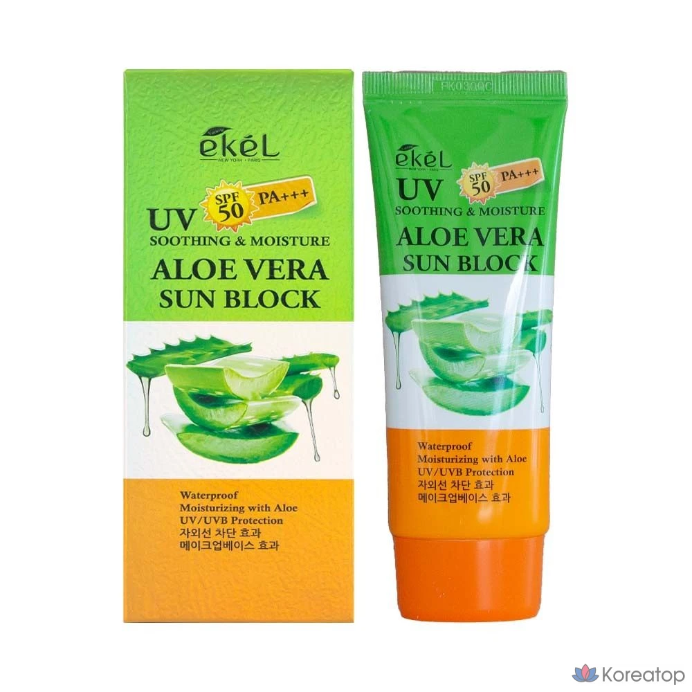 Успокаивающий и увлажняющий солнцезащитный крем Ekel с алоэ вера, 50 мл