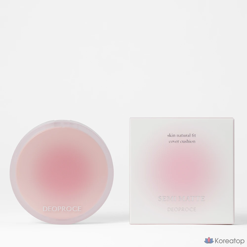 Тональный крем-кушон Deoproce Skin Natural Fit Cover Cushion, 12 г, № 23, натуральный бежевый, 1 шт., фото 6