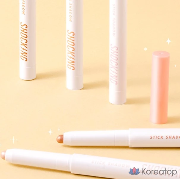 Тональные тени-карандаш Tony Moly The Shocking Color Fixing Stick Shadow, оттенок 04 Milky White, 1 шт., фото 6