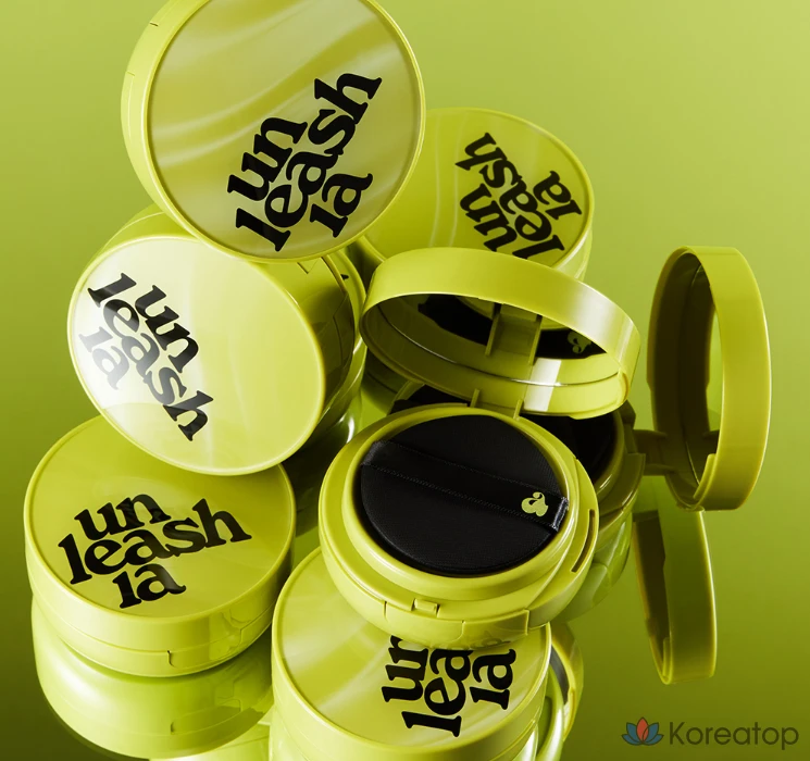 Тональный крем-кушон Unleashia Satin Wear Healthy Green, 15 г, цвет бисквитный, 23W, 1 шт., фото 7