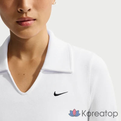 Поло женское Nike Sportswear Tight Long-Sleeve Cropped Polo, фото 3