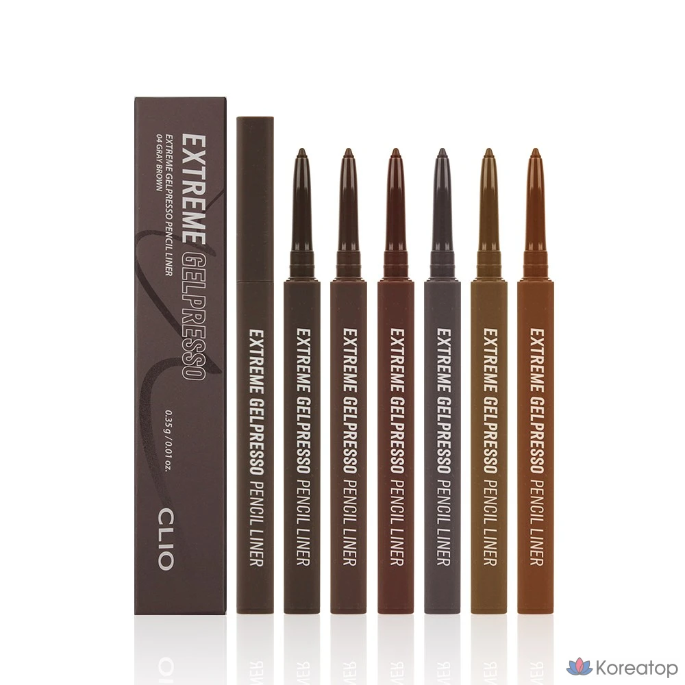 Карандаш-лайнер Clio Extreme Gelpresso, № 1, чёрно-коричневый, 1 шт.