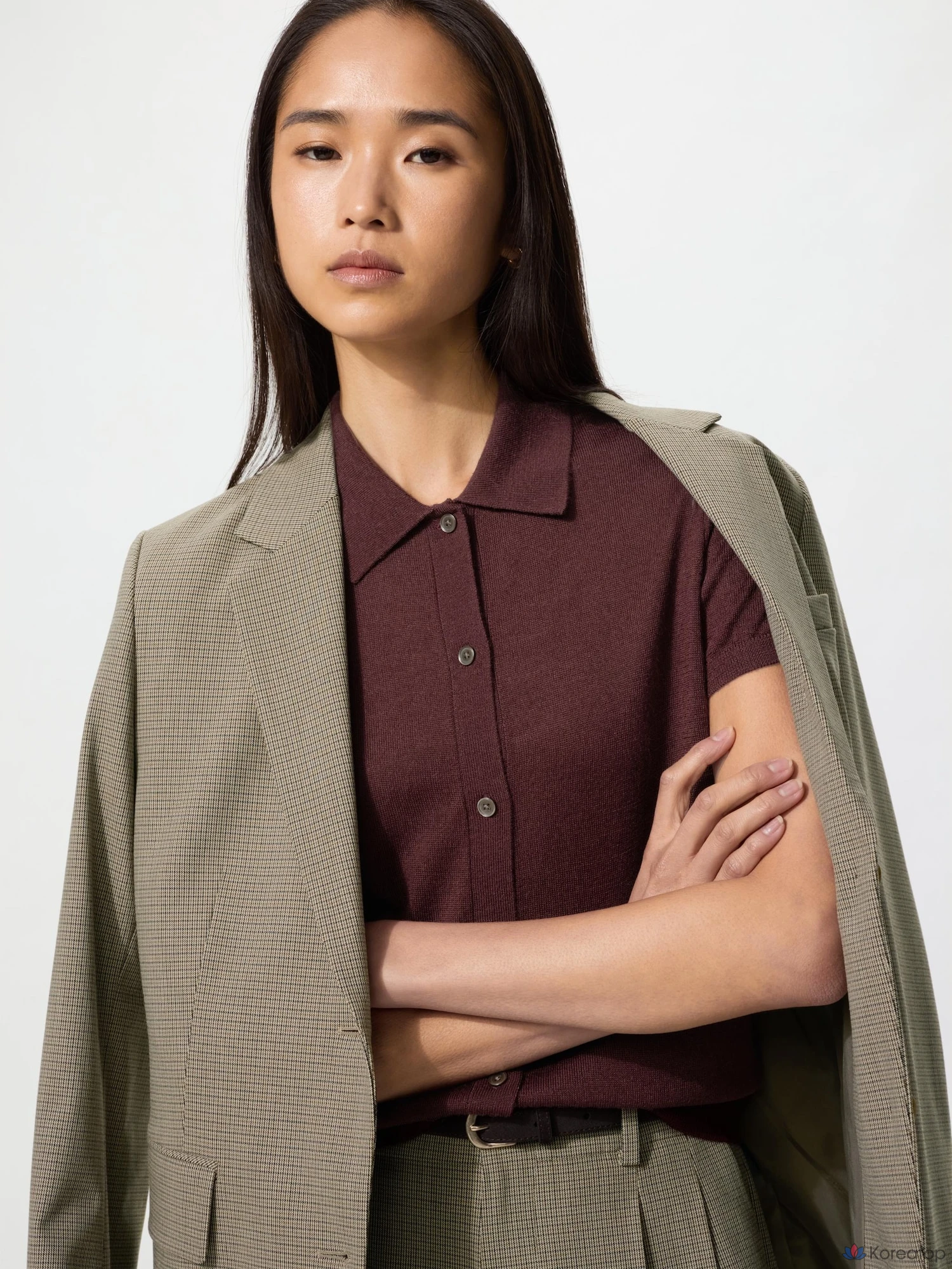 Кардиган Uniqlo Merino Blend Polo Cardigan Short Sleeve