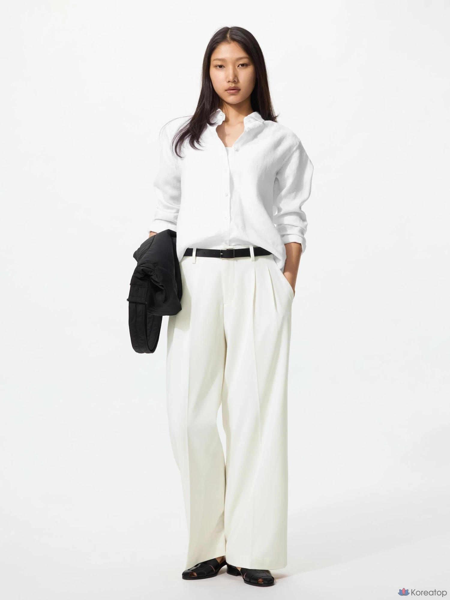 Брюки Uniqlo Smart Wide Straight Pants