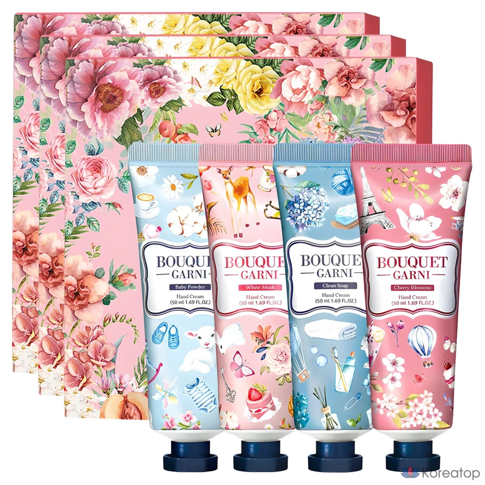 Набор из 4 кремов для рук Bouquet garni, 3 комплекта