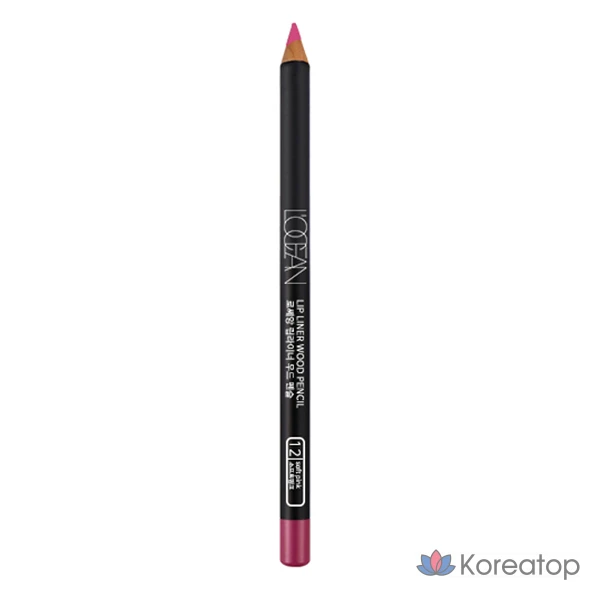 Карандаш для губ Heart percent Wood Pencil Lip Liner, 4 x 150 мм, № 12, нежно-розовый, 1 шт.