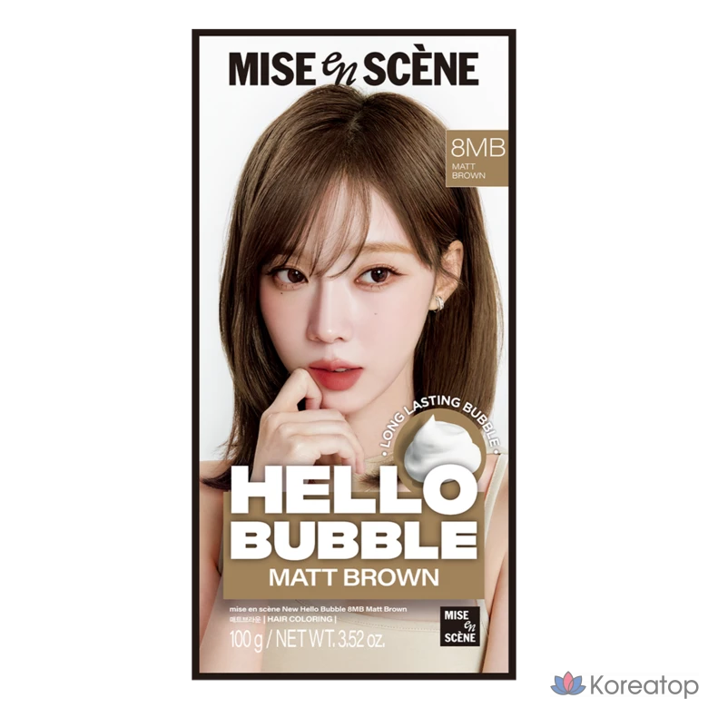 Mise en Scene матовая коричневая краска для волос Hello Bubble 8MB, 1 шт.