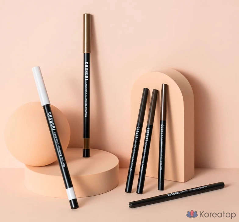 Гелевый карандаш для глаз Cosnori Superproof Fitting Gel Eyeliner Pencil 0.13g, 01 Vivid Black, 1 шт., фото 4