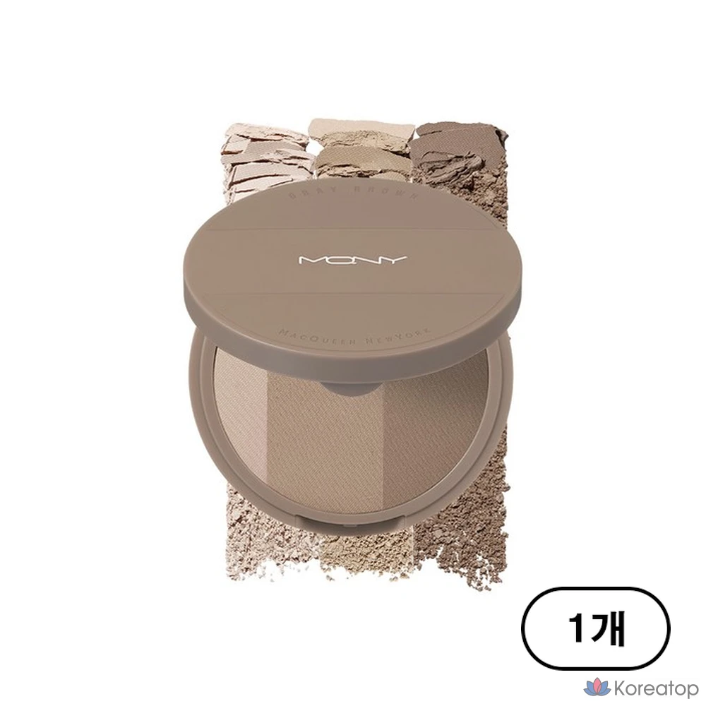 Макияж Mqny New York Fake Up 3-Color Shading, 9 г, серо-коричневый, 1 шт.