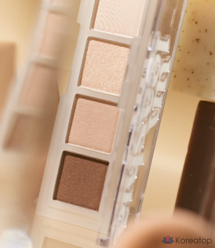 Палетка теней для век Unleashia Mood Shower Eye Palette 3,7 г, № 3, оттенок Nude Shower, 1 шт., фото 3